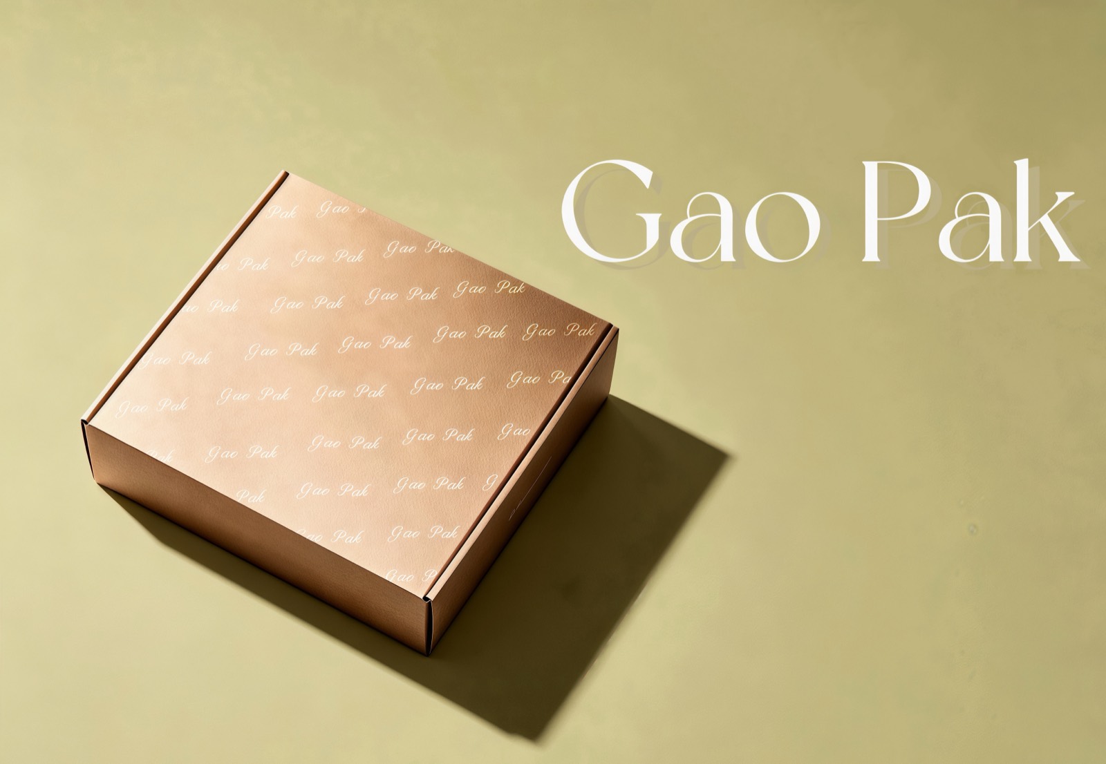 GAOPAK custom printed kraft mailer box with branded tissue pattern